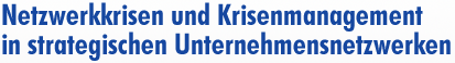 Netzwerkkrisen und Krisenmanagement in strategischen Unternehmensnetzwerken mit einem Geleitwort von Univ.-Prof. Dr. Dr. h.c. P&eacute;ter Horv&aacute;th und Univ.-Prof. Dr. Dr. h.c. Eberhard Seidel